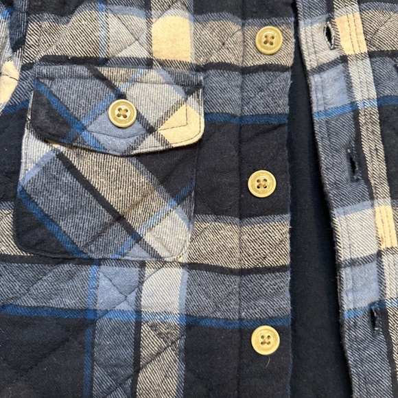 *GENTLY WORN* babyGap 18-24 M Quilted Plaid Button-Up Shacket - Picture 5 of 6